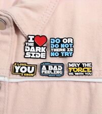 STAR WARS QUOTE PIN BADGE Five Iconic Enamel Lapel Brooch Pins