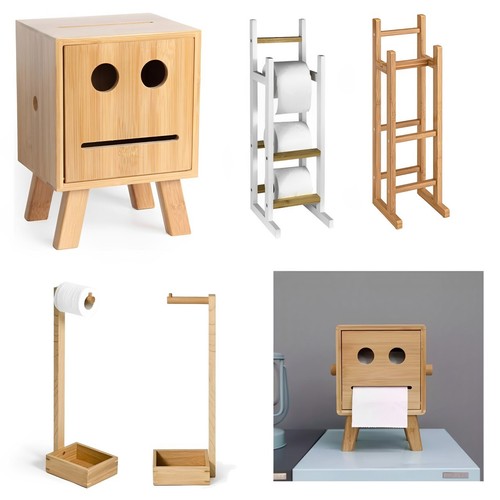 Bamboo bathroom storage - bathroom,