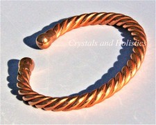 Heavy MAGNETIC HEAVY ROPE Solid Copper Bracelet Bangle Pain Relief Arthritis S4