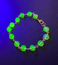 Uranium Vaseline Glass Beaded