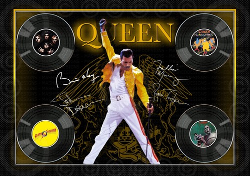 Queen freddie mercury - queen, signed