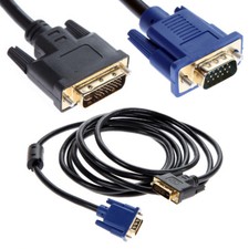 DVI to VGA Cable DVI-I Dual Link to VGA SVGA HD15 AV Converter Lead 1M 2M 3M 5M