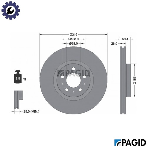 Brake disc 54266nc for - brake,