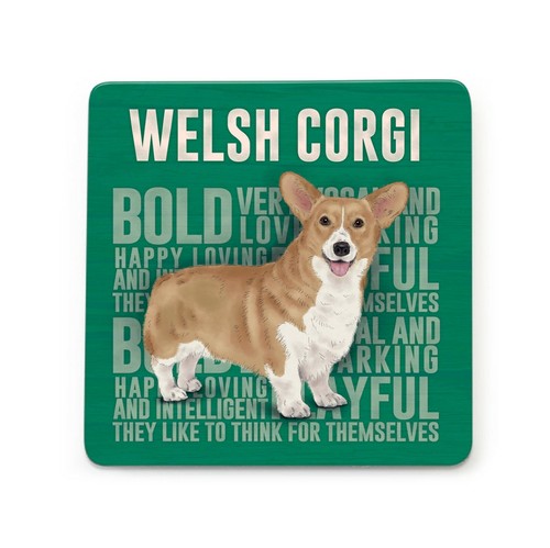 Corgi coaster gift present dog - corgi,