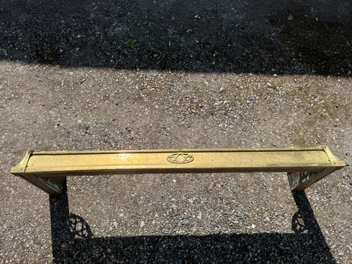 Antique brass fireplace fender - brass,
