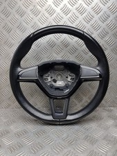 2016 SKODA OCTAVIA MK3 LEATHER STEERING WHEEL 5E0419091AD
