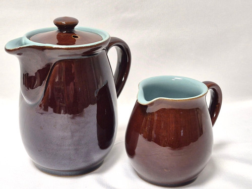 Denby pottery tea coffee jug - /,