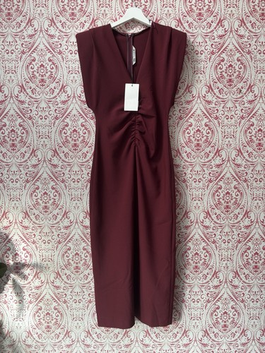 Zara draped midi dress with - zara,