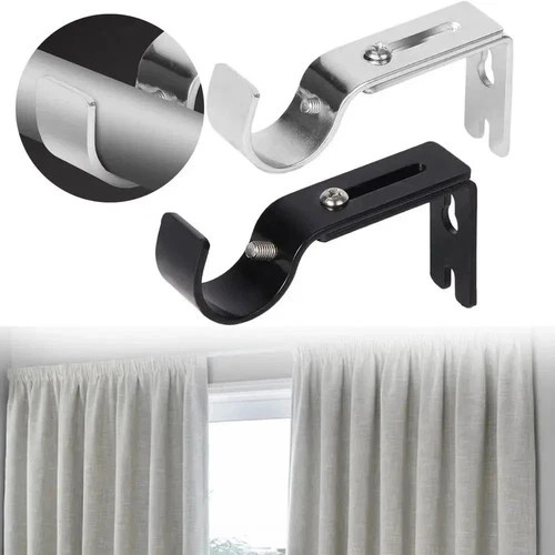 2pcs metal curtain rod rail - 2pcs,
