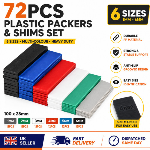 72pcs plastic glazing packers - 72pcs,