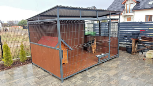 Dog kennel and - , run