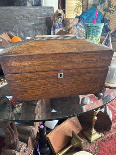 Antique large tea caddy bun - antique,