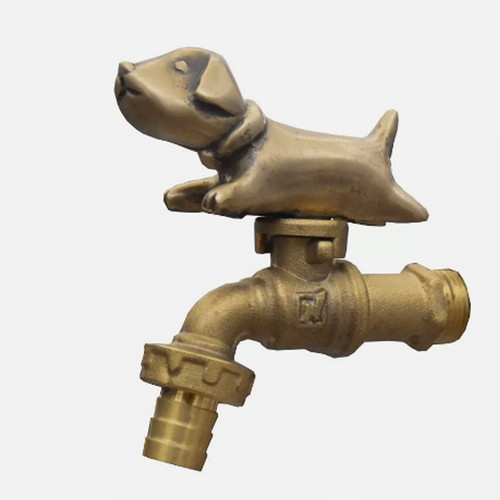 Cartoon dog brass faucet tap - brass,
