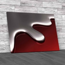 Mercury Chrome Abstract Liquid Meta Data Original Canvas Print Large Picture