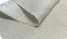 Accordion Gauze, White - Gold, Grille Cloth