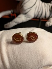 Cartier Cufflinks Dark Red