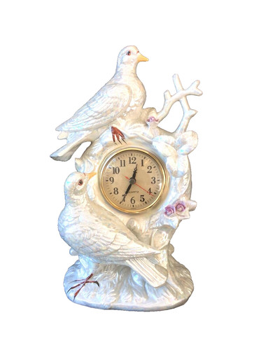 Eleco white ceramic clock - ceramic,