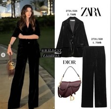 ZARA VELVET  Blazer  Jacket XL Crushed 