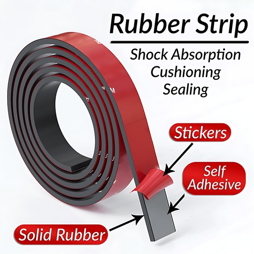 Rubber strip adhesive backed - strip,