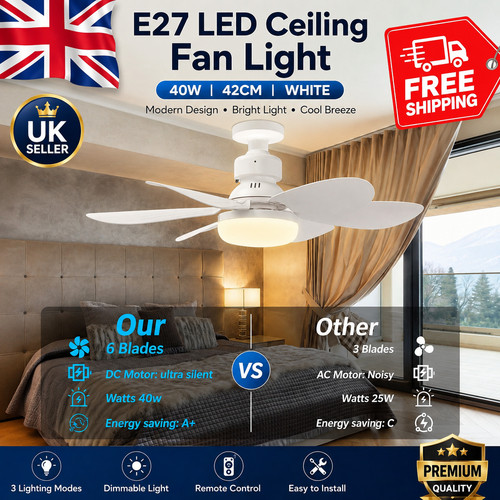 40w modern led ceiling - modern, fan