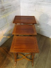 MAHOGANY VENEER NEST OF 3