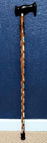 Wooden walking stick with - stick,