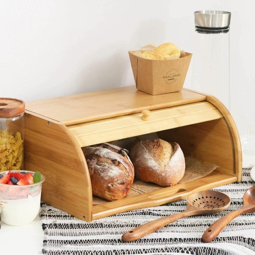 Large bread bin - bread, bamboo