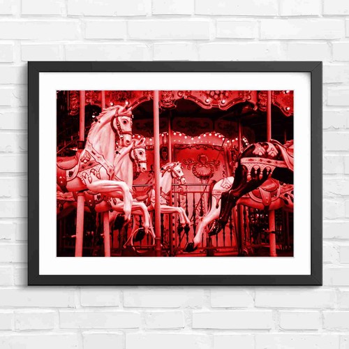 Vintage carousel horse night - vintage,