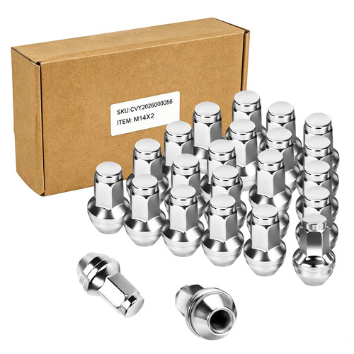 24x m14x2 chrome wheel lug - 24x, m14x2.0