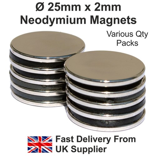Strong magnets 25mm 2mm - 25mm, x