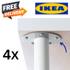*GENUINE* IKEA 4X ADIL Leg Mounting Plates & Screws For ALEX Desk (104217) METAL