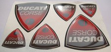 Ducati Corse Red 3d Gel Decals Stickers Set Of 6 1st Class Post New
