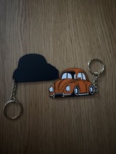VW Beetle Keyring ORANGE