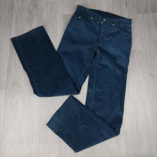 Vintage Retro Women’s Levi’s 527 Blue Cord Corduroy Trousers Jeans UK W30 L32