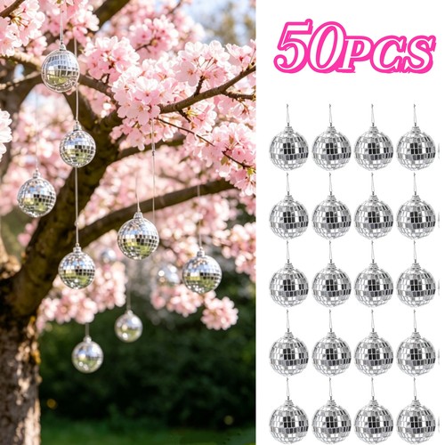50pcs silver disco - disco, mirror