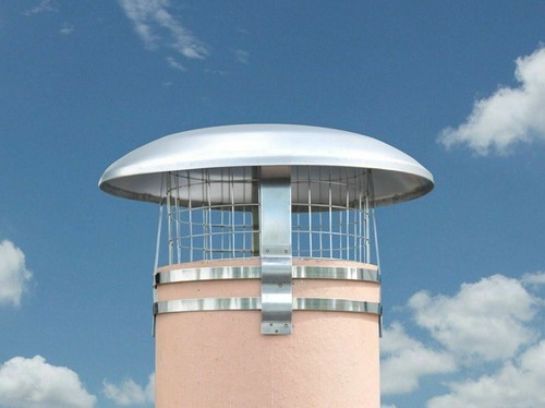 Chimney cap with bird screen - with,