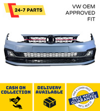 2018 - 2021 VOLKSWAGEN VW POLO GTI COMPLETE FRONT BUMPER + FOGS TOP GRILL (#N9)
