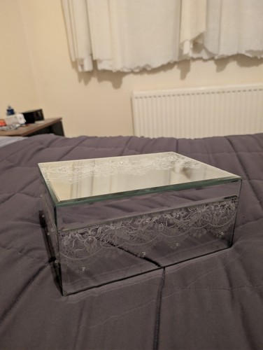 Mirror glass jewellery box - glass,