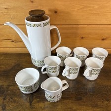 J&G Meakin Studio Coffee Set Retro Vintage Pot Cups Jug & Bowl – Excellent
