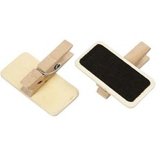 10 x Chalkboard 4cm Clip Holder Peg Memo Wedding Table Setting Place Decoration