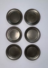 Vintage Zinn High Quality Pewter German 6 Coasters  Stamped Angel W/ a Scale