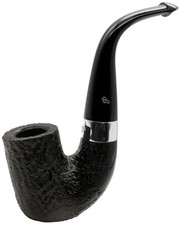 Peterson Pipe of the Year 2025 Silver Mounted Sandblasted Finish Bent "Oom Paul"