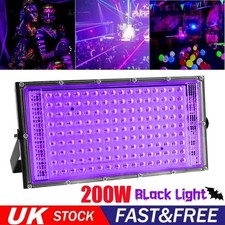 200W UV Light 144 LED Blacklight Floodlight Ultraviolet Effect Disco Party Stage