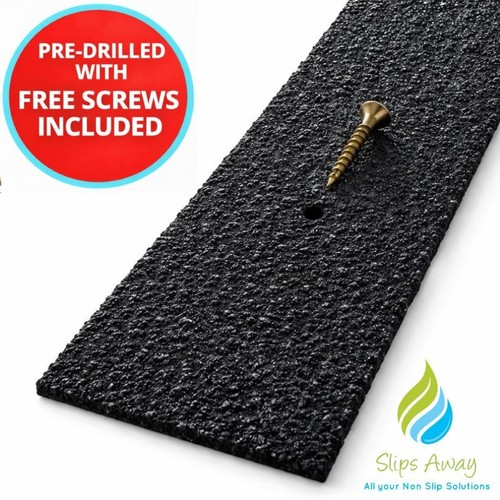 Black anti slip decking strips - black,