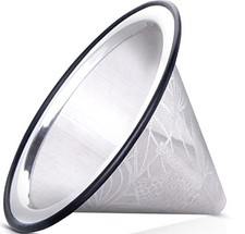 Compatible with Chemex, Hario V60 Pour Over Coffee Filter - Wide Metal Base