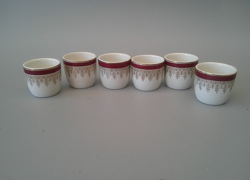Myott royalty red set - six, egg