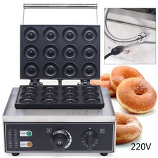12pcs Commercial Electric Donut Maker Waffle Maker Machine Stainless Steel