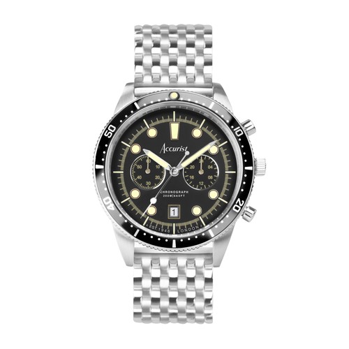 Accurist dive 42mm mens round - accurist,