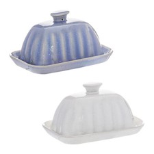 Ladelle Butter Dish - Marguerite Series - Fine Stoneware Butter Container