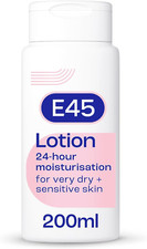E45 Moisturising Lotion 200 ml for Dry & Sensitive Skin - Daily Moisturiser - UK